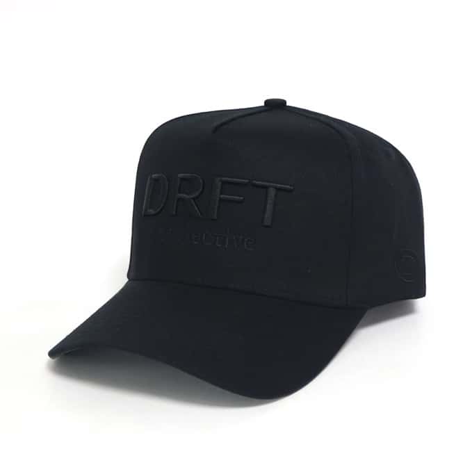 DRFT Collective Snapback — Black on Black